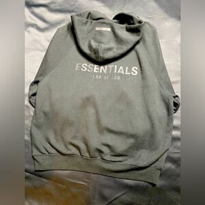 Fear of God Essentials 
Black Hoodie 
Size L Oversized 
Shop my closest!